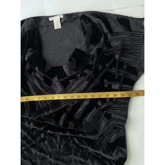 Gold Hawk Silk Blend Top Tunic Burnout Velvet Sleeveless Luxurious Whimsigoth - Picture 6 of 7